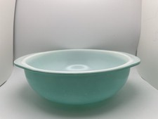 Caçarola redonda vintage Pyrex azul turquesa tigela de mistura 2 alças Qt #024 década de 1950’s comprar usado  Enviando para Brazil