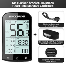 ROCKBROS Bicicleta Computador Sem Fio GPS Monitor de Frequência Cardíaca ANT+ Velocímetro Inteligente comprar usado  Enviando para Brazil
