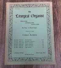 The Liturgical Organist Vol 1 Carlo Rossini Vintage Música de Órgão Fácil comprar usado  Enviando para Brazil