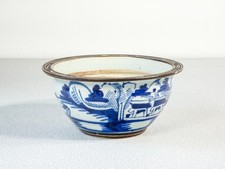 ⚜️ Tazón Vaso Porcelana Pintado Azul Blanco Celadón Cerámica China Época comprar usado  Enviando para Brazil
