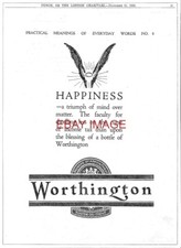 1924 advert worthington for sale  SIDCUP