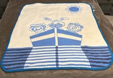 Cobertor dupla face animal acrílico azul berço San Marcos México 44X47 comprar usado  Enviando para Brazil