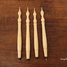 Caneta de madeira vintage feita à mão biro caligrafia stylus decoração antiga conjunto de presente de 4 comprar usado  Enviando para Brazil