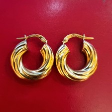 boucles d oreilles creoles or 18 carats d'occasion boucles d oreilles creoles or 18 carats d'occasion  Saint-Cloud