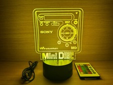 Lampara Led RGB Logo Sony Walkman Mini Disc hi MD mz-1 hq mz-nh nh1 man cave comprar usado  Enviando para Brazil