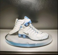 Męskie buty do biegania Nike Shox rzadkie białe płaskie srebrne carolina niebieskie rozmiar US 9.5 na sprzedaż  Wysyłka do Poland