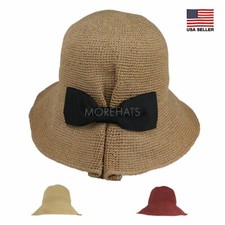 Straw cloche bow for sale  Demarest