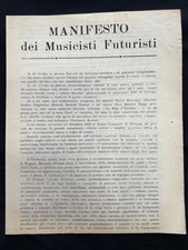 Marinetti manifesto futurista usato  Cantu