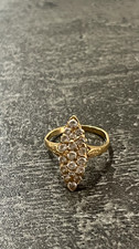 Bague marquise jaune d'occasion  Plan-de-Cuques