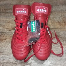 Chuteiras de futebol vermelhas vintage Diadora Club Pro George SG novo tamanho 8,5 comprar usado  Enviando para Brazil