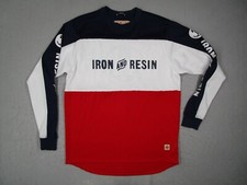 Camisa masculina resina de ferro média vermelha colorblock jersey manga longa malha âncora comprar usado  Enviando para Brazil