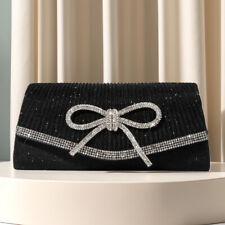 Bolsa de noite feminina bolsa de embreagem arco glitter strass bolsa de festa (preta) comprar usado  Enviando para Brazil