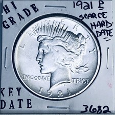 1921 peace silver dollar for sale  Ravenna