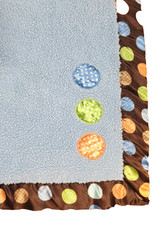 Cobertor de bebê azul Baby Boom 2 camadas veludo macio e acabamento de bolinhas acetinadas Sherpa comprar usado  Enviando para Brazil