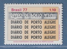 Brasilien 1977 Zeitung Diário de Porto Alegre Bleisatz Mi.-Nr. 1596 **, usado comprar usado  Enviando para Brazil