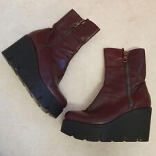Burgundy leather chunky for sale  FOLKESTONE