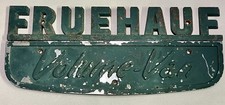 VINTAGE 11" FRUEHAUF VOLUME VAN CAMINHÃO EMBLEMA DE METAL CROMADO LOGOTIPO 2 PEÇAS RARAS comprar usado  Enviando para Brazil