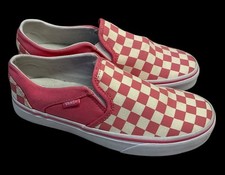 Sapato Feminino VANS Off The Wall Checker Board Slip-On (Tamanho-7) Rosa Branco-721356, usado comprar usado  Enviando para Brazil