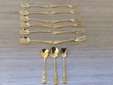Besteck hartvergoldet festlich gebraucht kaufen  Weißenfels