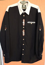 Usado, Camisa masculina tradicional alemã OS Trachten manga longa tirolesa preta (3XL) 19,5" comprar usado  Enviando para Brazil