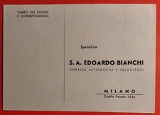 Cartolina edoardo bianchi usato  Pistoia