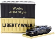 DODGE Challenger SRT Hellcat + 2 Container  - black - TARMAC 1:64, usado comprar usado  Enviando para Brazil