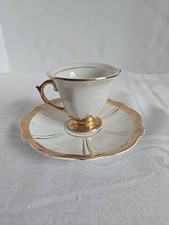 Betson Tulip Shape demi-tasse cup & saucer w/ gold accent hand painted porcelain, usado comprar usado  Enviando para Brazil