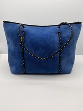Bolsa tote Willow Bay azul cor sólida alças de corda bolsa de neoprene toque macio comprar usado  Enviando para Brazil