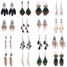 Boêmio Boho Multi Penas design borla moda feminina Dangle brincos de gancho, usado comprar usado  Enviando para Brazil
