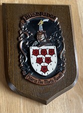 Wooden shield showing for sale Wooden shield showing for sale  FARNHAM