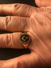 Gold masonic ring for sale  SPALDING