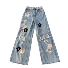 Jeans BDG Urban Outfitters perna larga rasga remendos margarida skatista folgado 26 comprar usado  Enviando para Brazil