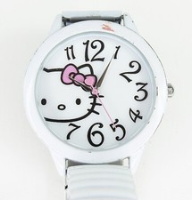 Relógio SANRIO Hello Kitty pulseira elástica branca funciona bateria nova recente 11 comprar usado  Enviando para Brazil