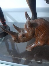 Scultura rinoceronte legno usato  Ragusa
