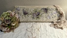 Decoração de placa de parede floral primavera chique gasto casa de madeira feita à mão upcycled, usado comprar usado  Enviando para Brazil