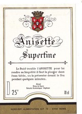Etiquette anisette superfine d'occasion  Septèmes-les-Vallons
