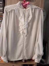 vintage ruffle blouse for sale  WORTHING
