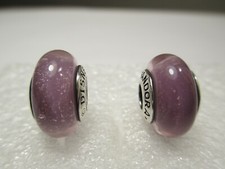 2 Berloques de Vidro Disney Rapunzel's Signature Cor Roxa Pandora Murano Novos comprar usado  Enviando para Brazil