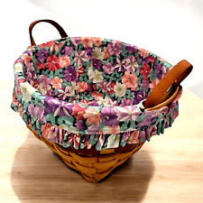 Longaberger 1997 May Series PETUNIA BASKET Protetor de Forro de Pano para Gravata e Bandeja comprar usado  Enviando para Brazil