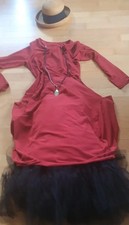 Dunkelrotes ballonkleid rundho gebraucht kaufen  Ulm