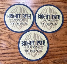 3 porta-copos de cerveja Jim Thorpe PA microcervejaria Bright Path Brewing Co Mauch Chunk., usado comprar usado  Enviando para Brazil