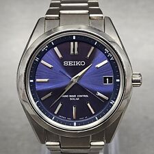 Relógio masculino Seiko Brightz 39 mm mostrador azul titânio data solar atômica SAGZ081 funciona comprar usado  Enviando para Brazil