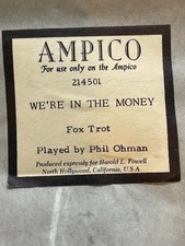 Player piano roll for sale  Smyrna