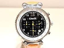 RELÓGIO CRONÓGRAFO SUÍÇO RETRÔ GRANDE 48mm ST.STEEL QUARTZO MASCULINO TEMPO "DOLCE&GABBANA" comprar usado  Enviando para Brazil