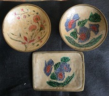 Vintage brass enamelled for sale  STONE
