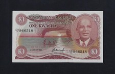 MALAWI 1 KWACHA 1964 - 1983 P-14 UNC WEST Africa EAST EQUATORIAL , używany na sprzedaż  Wysyłka do Poland