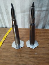 Rastreador de metal cromado vintage bala grande sal e pimenta shakers trincheira arte Segunda Guerra Mundial B14, usado comprar usado  Enviando para Brazil