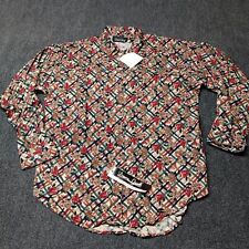 Blusa feminina pequena ocupada floral abstrata anos 90 vintage grama limão nova com etiquetas NOS comprar usado  Enviando para Brazil