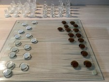 Glas backgammon spiel gebraucht kaufen  Oberhausen