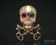 Broche antigo de ouro amarelo 9k com chave e esqueleto 3g i18452 comprar usado  Enviando para Brazil